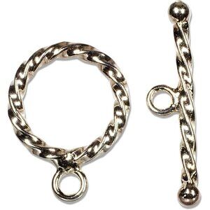 Sterling Silver Twisted Rope Toggle Clasp Cousin Sterling Elegance